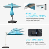 Round Cantilever Umbrella with Center Pole, Lake