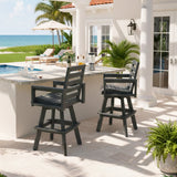 Outdoor 360° Swivel Bar Chair in Slate Grey