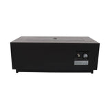 Modern Steel Outdoor Fire Pit Table with Lid, Black