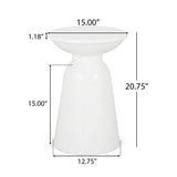 Outdoor Modern Metal End Large Table
