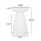 Outdoor Modern Metal End Large Table
