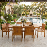 7-Piece Acacia Wood Outdoor Dining Set