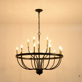 18-Light Industrial Iron Candle Chandelier