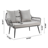 Portofino - 4 Piece Outdoor Conversation Set