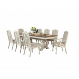 Rustic Dining Set With Table And Upholstered Chairs
