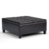 Harrison - Coffee Table Storage Ottoman - Tanners Brown