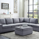 Cassia - 7 Seat Reversible Modular Sectional Sofa With Ottoman