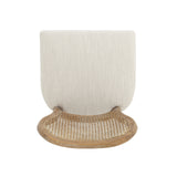 Cane-Back Upholstered Bar Stools Set of 2