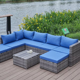 Patio Sofa With Cushions