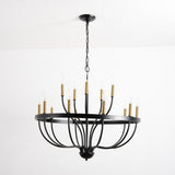 18-Light Industrial Iron Candle Chandelier