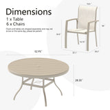 7 Pieces Patio Dining Set
