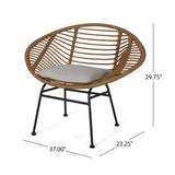 Cordella - Outdoor Woven Wicker Chairs With Cushions, Set of 2