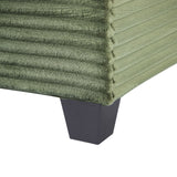 Upholstered U-Shaped Sectional Sofa with Movable Ottoman and Storage Pockets - Multiple Colors