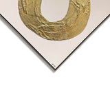 O of XO- With Hand-laid Plaster and Acrylic Paint