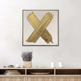 X of XO- With Hand-laid Plaster and Acrylic Paint