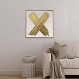 X of XO- With Hand-laid Plaster and Acrylic Paint