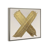 X of XO- With Hand-laid Plaster and Acrylic Paint