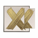 X of XO- With Hand-laid Plaster and Acrylic Paint