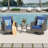 JB Two Swivel Chairs and Side Table