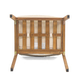 Outdoor Acacia Wood Dining Armchair With Cushion (Set of 2)