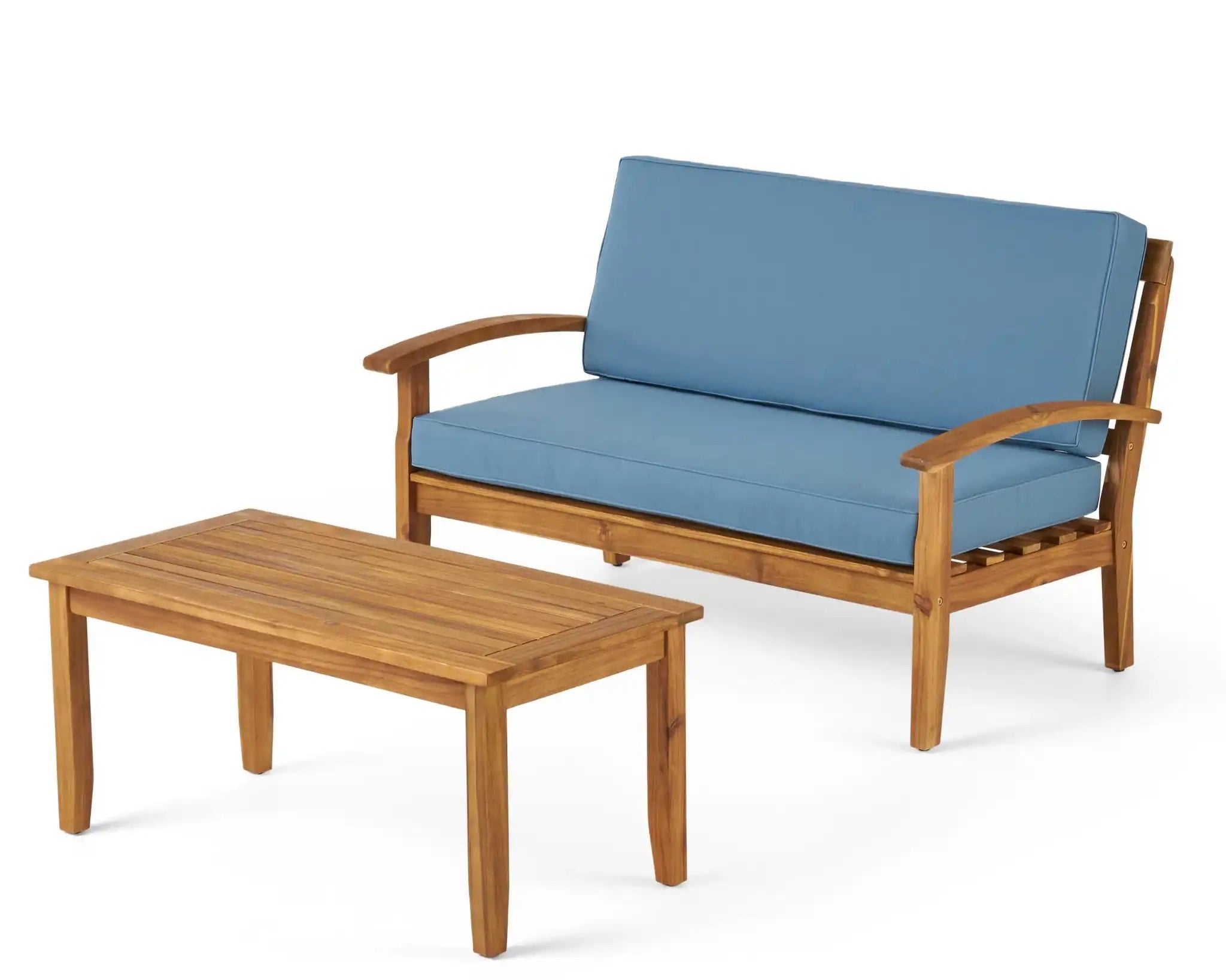 Outdoor Chat Set With Coffee Table And Loveseat