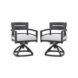 Outdoor Patio Aluminum Swivel Rocker 2PCs with Sunbrella Cushions