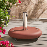 Wheelie Round Umbrella Base With Stainless Steel Holder
