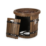 Round 25' Magnesium Oxide Fire Pit - 40,000 BTU
