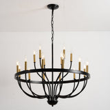 18-Light Industrial Iron Candle Chandelier