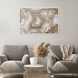 Ivory Agate Splendor- With Hand-Applied Gold Glitter