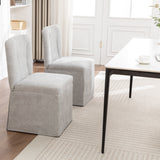 Linen Dining Chairs - Modern Fabric Side Chairs for Dining Room