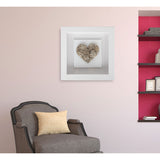 Pure Taupe Heart - Moss