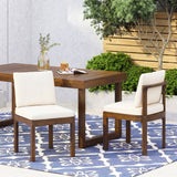 Acacia Wood Outdoor Dining Chair (Set of 2)