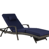Outdoor Wicker Reclining Chair Set of 2 with Cushions
