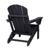 Folding Adirondack Chair with Side Table, 3-Piece Set