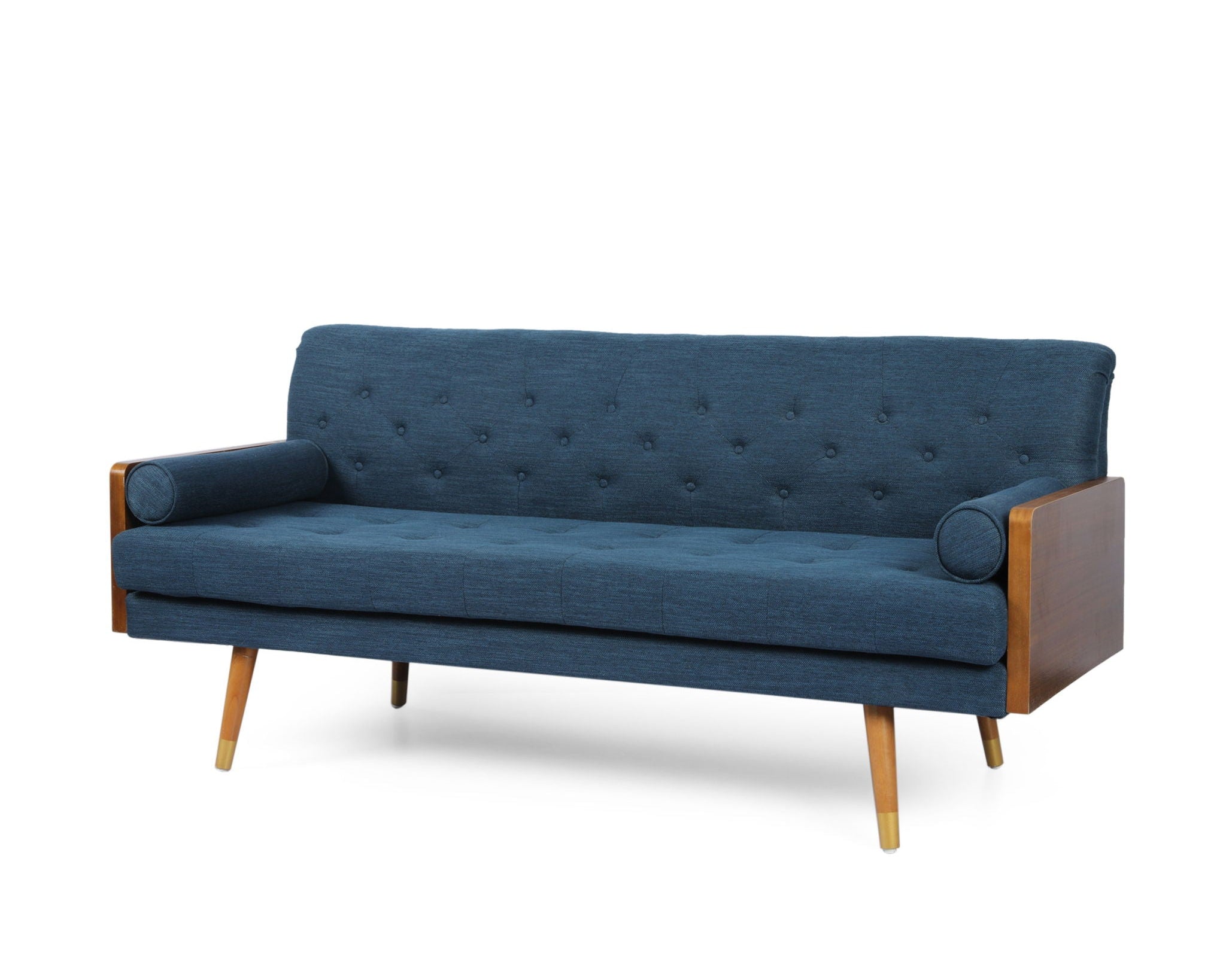 Aidan Mid Century Modern Tufted Fabric Sofa
