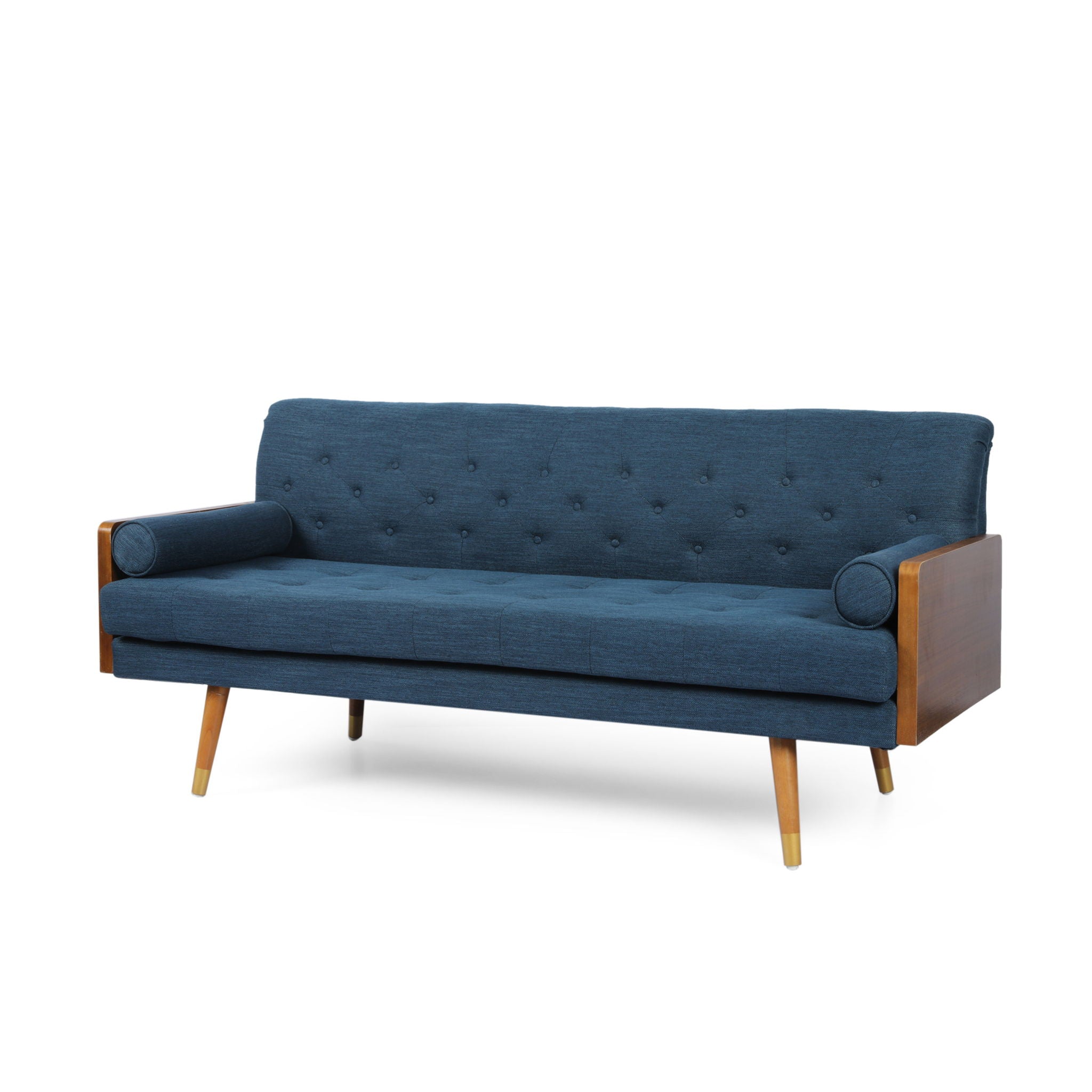 Aidan Mid Century Modern Tufted Fabric Sofa