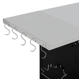 K&K 76.6' Outdoor Grill Cart with Storage Cabinet