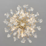 6-Light Chandelier Crystal Ceiling Lamp - Gold Finish
