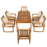 7 Pieces Patio Dining Set Outdoor Dining Table and Chairs
