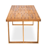 7 Pieces Acacia Wood Outdoor Dining Set with Cushions