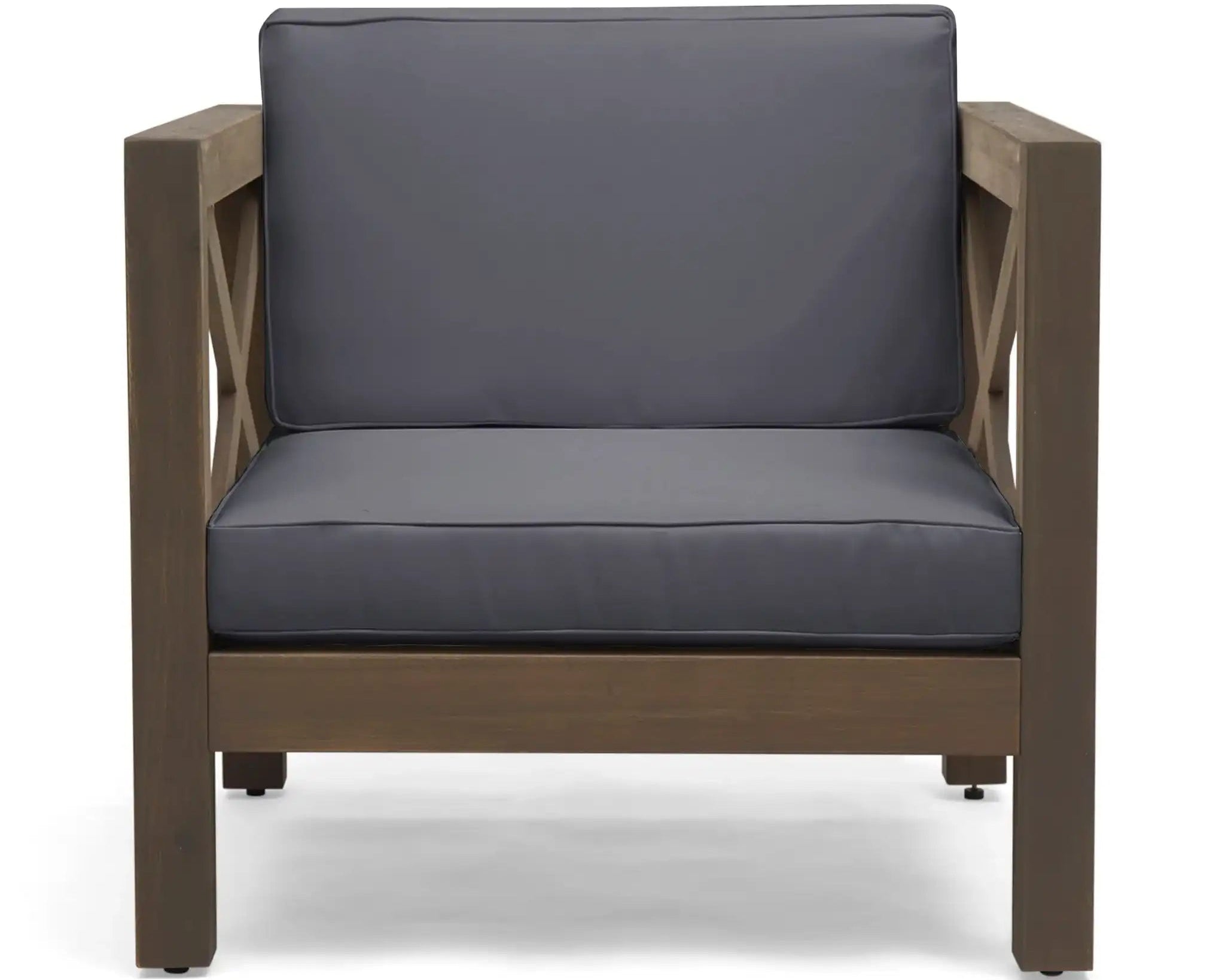 Brava Mid-Century Modern Club Chair With Water Resistant Cushions