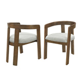 Modern Barrel Dining Chairs (Set of 2)