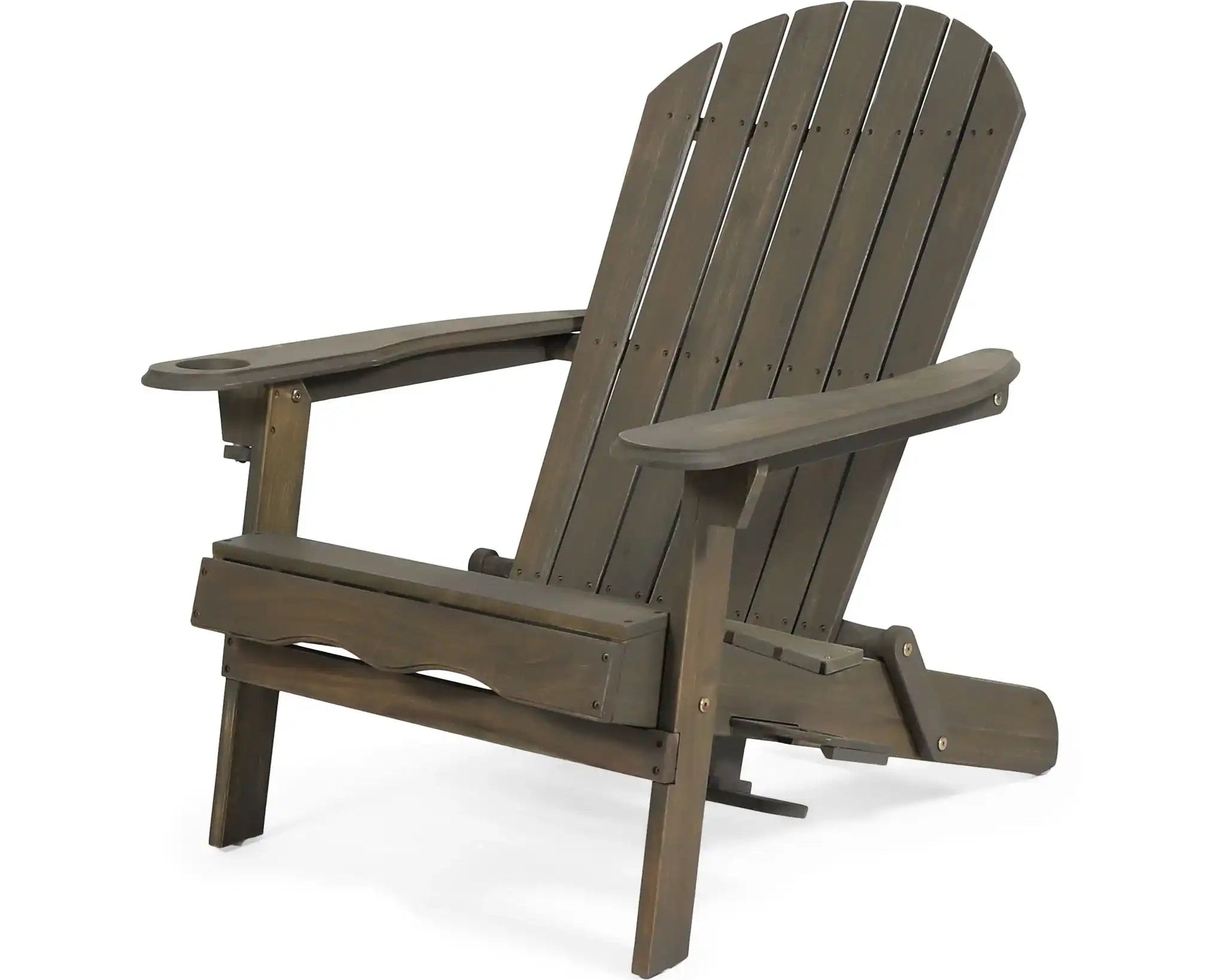 Zenithia - Outdoor Foldable Adirondack Chair With 2 Cup Holders
