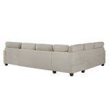 Upholstered U-Shaped Sectional Sofa with Movable Ottoman and Storage Pockets - Multiple Colors