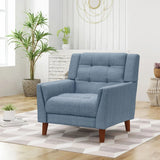 Luminaesque Fabric Upholstered Armchair With Tufted Back
