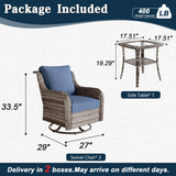 JB Two Swivel Chairs and Side Table