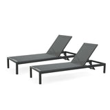 Outdoor Patio Chaise Lounge with 5 Reclining Positions