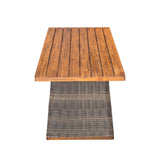 Outdoor Acacia Wood Dining Table with Teak Finish
