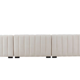 L-Shape Sectional Sofa with Deep Tufted Velvet Upholstered Right Chaise Modular Sofa